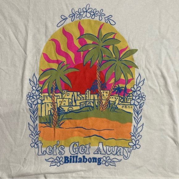 Billabong Women's True Cropped Oversized Boyfriend Relaxed Fit Tee Size Small - Picture 7 of 11